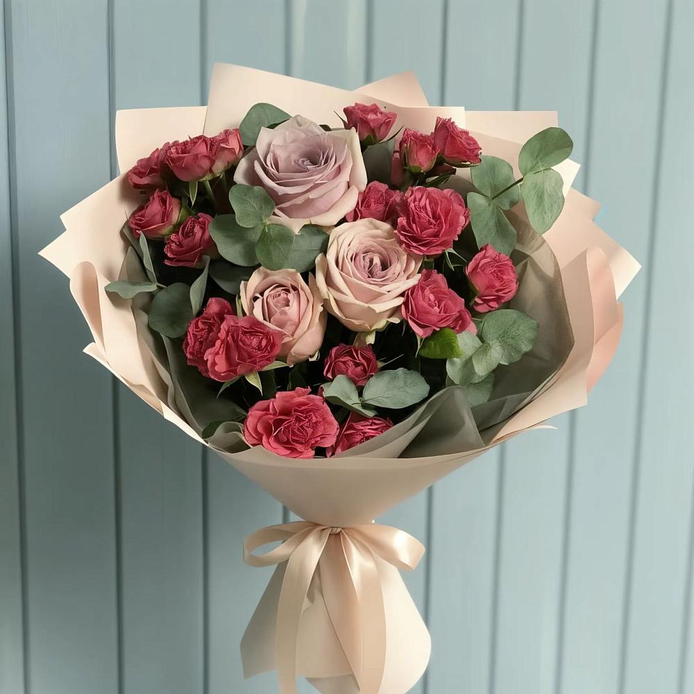 Букет цветов из: Гвоздики и Розы в Галашках