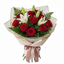 Букет цветов из:  Лилии и Розы в Галашках