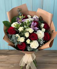 Букет цветов из:  Розы и Альстромерии в Галашках