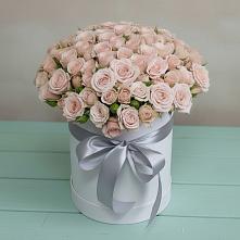 Цветочная композиция из Розы в шляпной коробке в Галашках