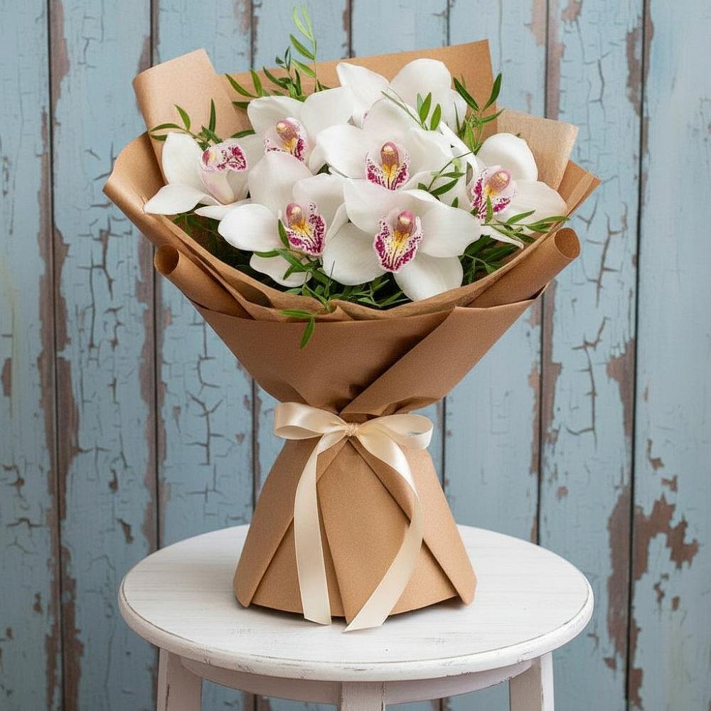 Букет цветов из: Орхидеи и Розы в Галашках