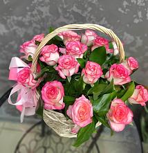 Цветочная композиция из Розы в корзине #REPLACE_PRED# Галашках