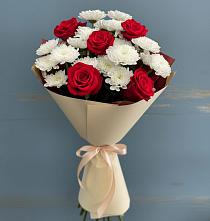 Букет цветов из:  Розы и Хризантемы в Галашках