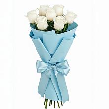 Букет 7 белых роз Проуд в Галашках