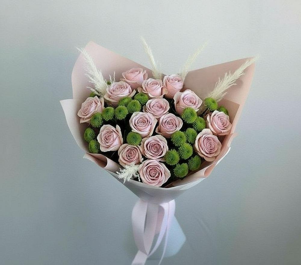 Букет цветов из: Розы и Хризантемы в Галашках