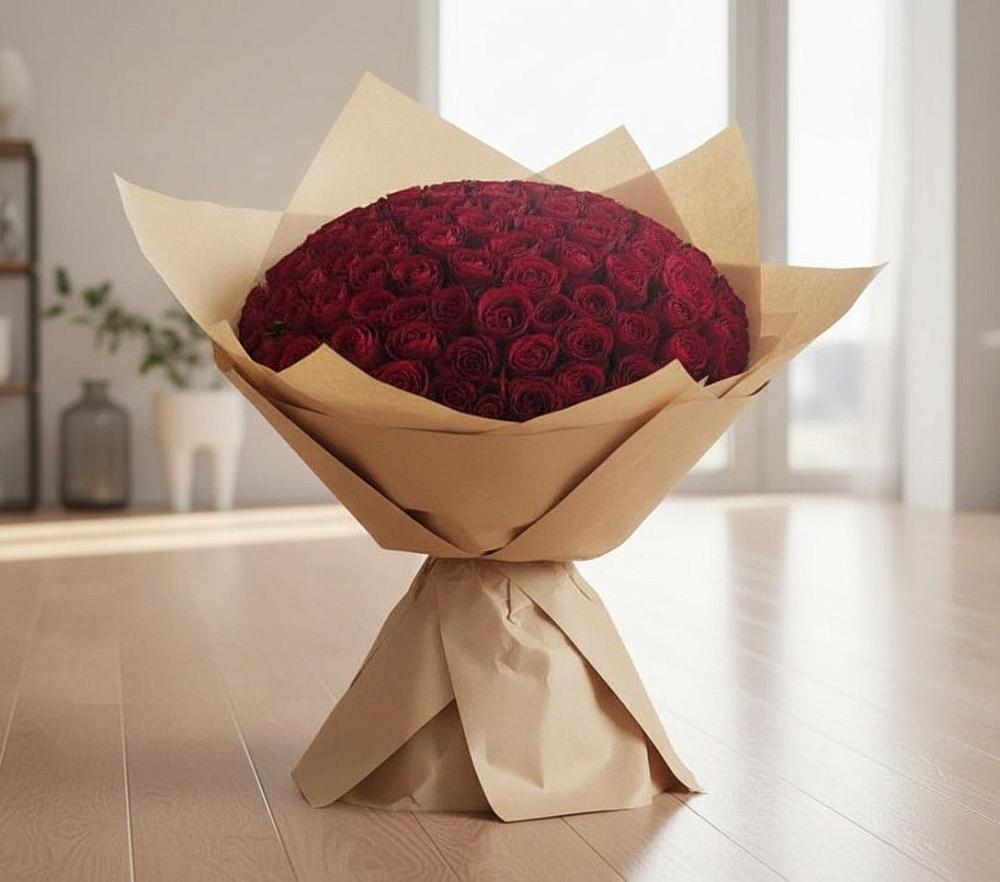 Букет 101 Красная роза в Галашках