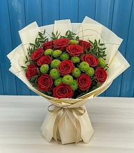 Букет цветов из:  Розы и Хризантемы в Галашках