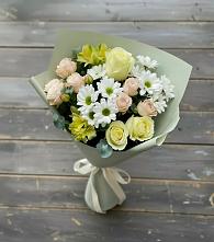 Букет цветов из:  Альстромерии, Розы и Хризантемы в Галашках