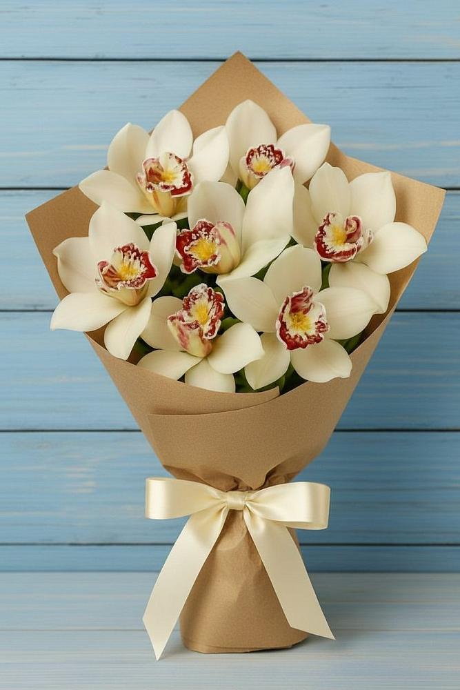 Букет цветов из: Орхидеи и Розы в Галашках