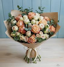 Букет цветов из:  Альстромерии и Розы в Галашках