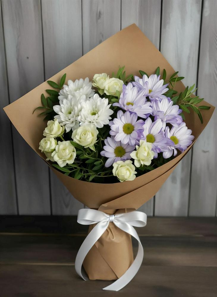 Букет цветов из: Хризантемы и Розы в Галашках