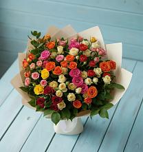 Букет Микс из разноцветных кустовых роз #REPLACE_PRED# Галашках
